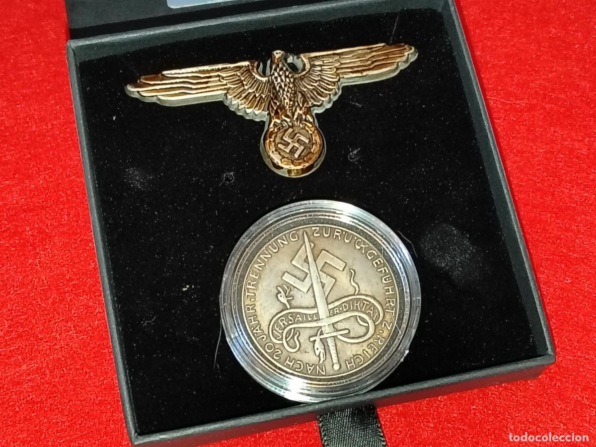 Militaria: COLECCI&Oacute;N DE MEDALLA EPOCA NAZI WWII + ANTIGUA INSIGNIA DE SOMBRERO &Aacute;GUILA ALEMANA