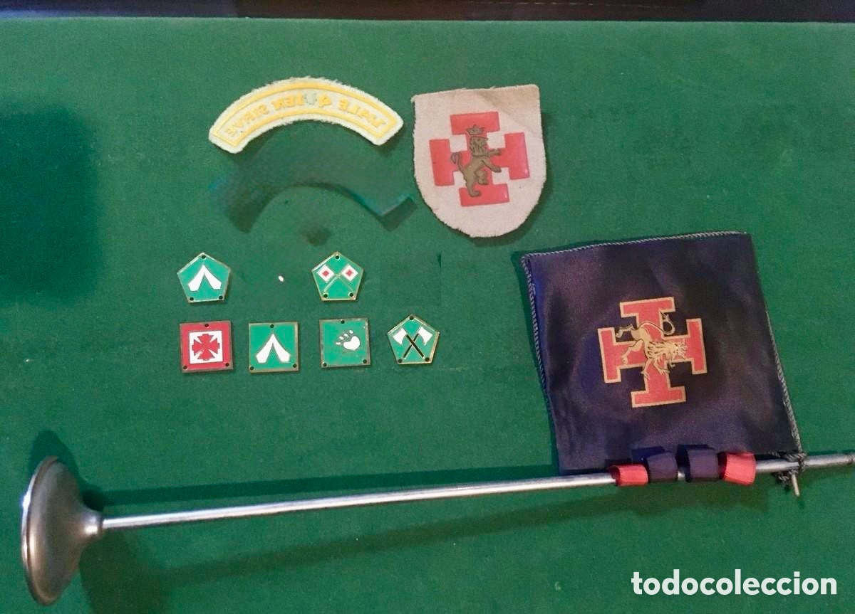 Militaria: LOTE OJE PROELES INSIGNIAS PARCHES BANDERIN PROEL ETC ORGANIZACION JUVENIL FRENTE JUVENTUDES FALANGE