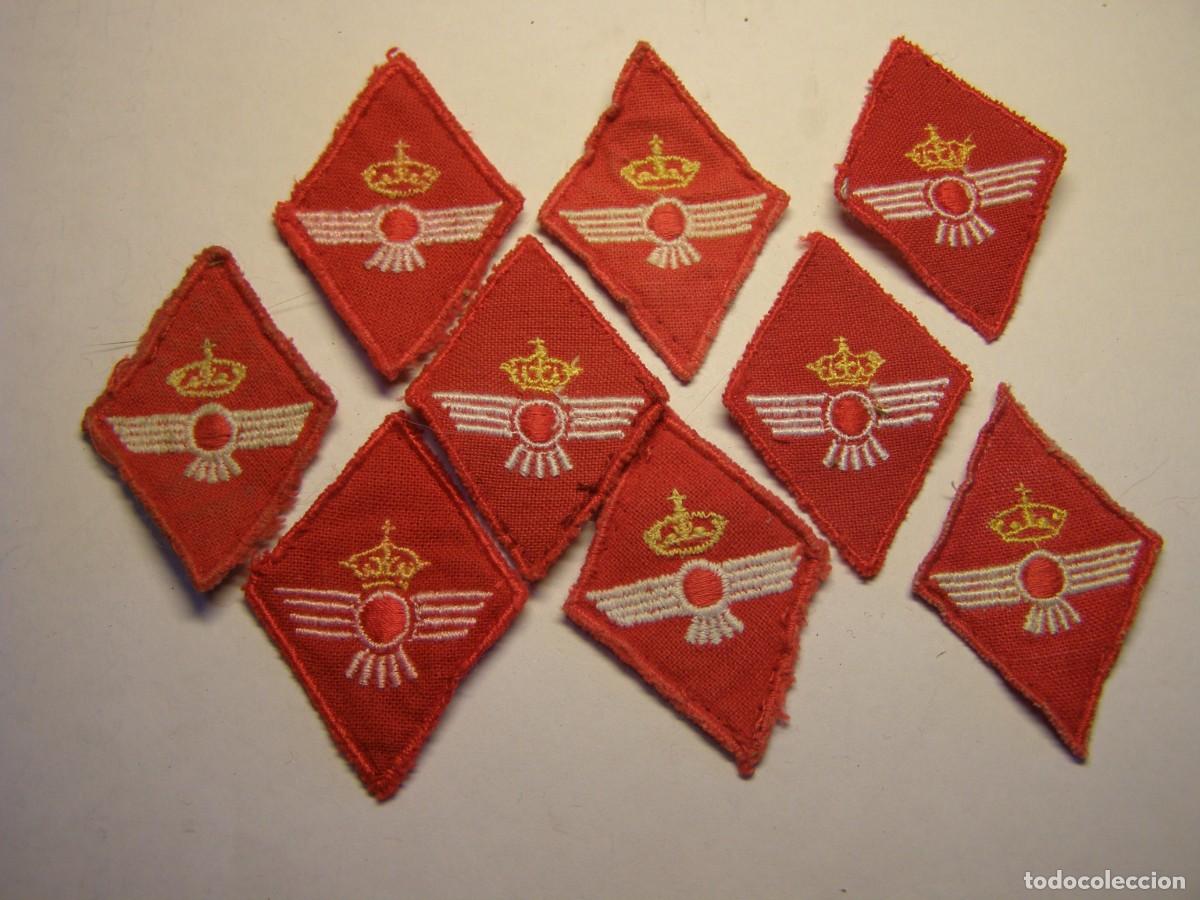 Militaria: 9 Rombos antiguos del Ej&eacute;rcito Espa&ntilde;ol, aviaci&oacute;n, a&ntilde;os 80.