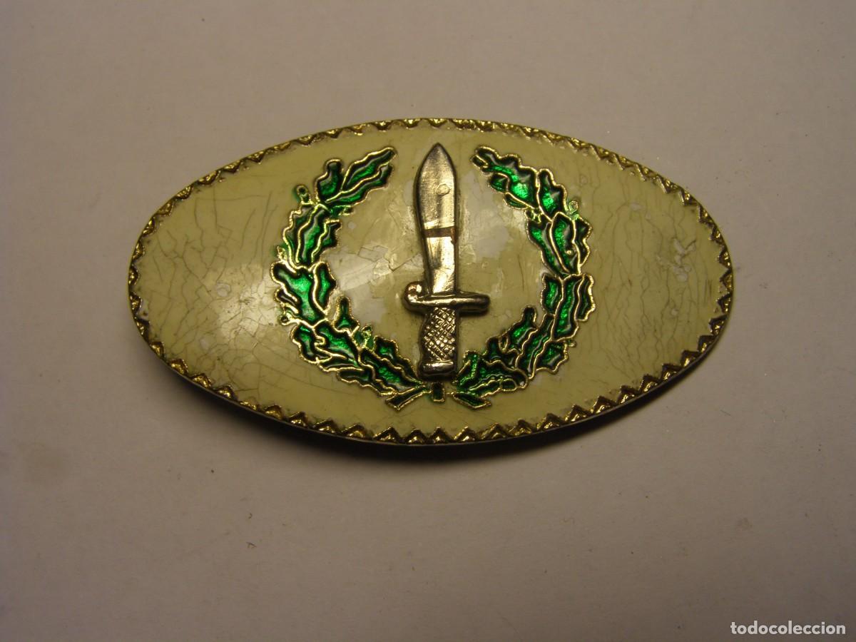 Militaria: Antigua placa insignia de las COES, esmaltes al fuego.