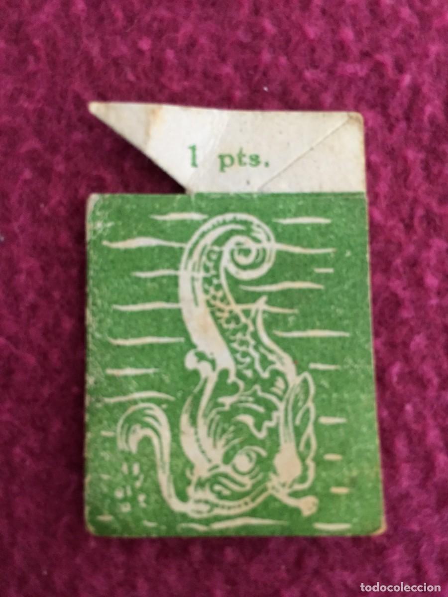 Militaria: EMBLEMA AUXILIO SOCIAL. FALANGE. 1 PESETA. PEZ VERDE