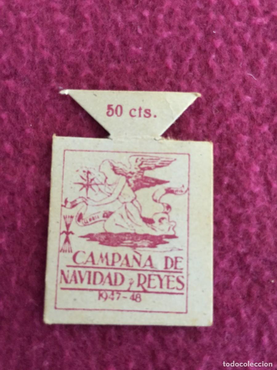 Militaria: ANTIGUO EMBLEMA DE AUXILIO SOCIAL 1 PESETA 1 PTA CAMPA&Ntilde;A NAVIDAD Y REYES 1947-48 -- FALANGE ESPA&Ntilde;OLA
