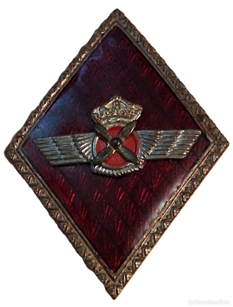 Militaria: ROMBO EJ&Eacute;RCITO DEL AIRE MOD.1981 PARA PILOTO. ESMALTADO AL FUEGO.