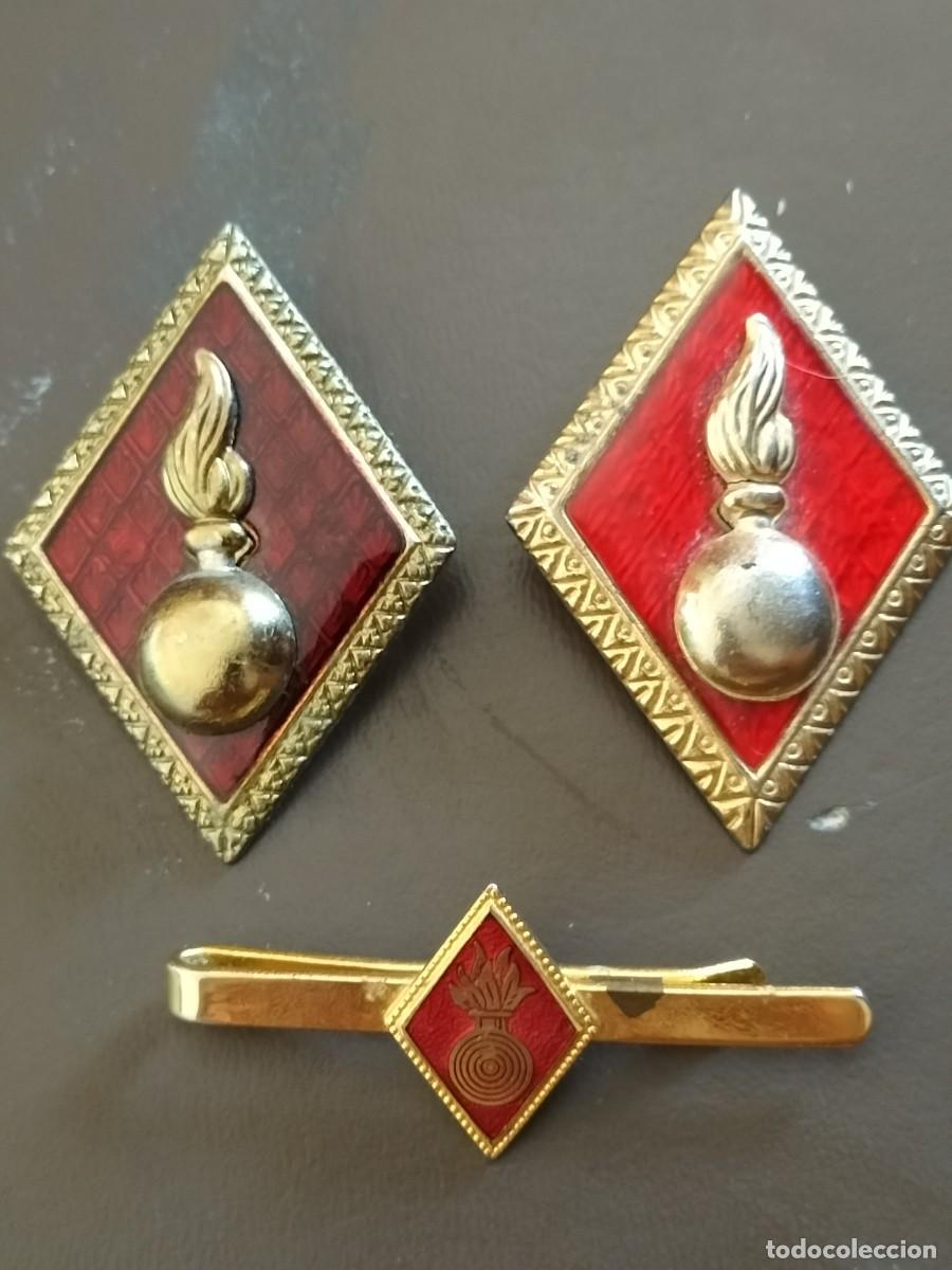 Militaria: Antiguos rombos insignias de artiller&iacute;a del ejercito espa&ntilde;ol m&aacute;s pisacorbata