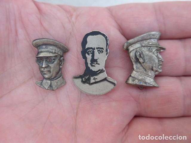 Militaria: INSIGNIAS FRANCO,MOLA, QUEIPO