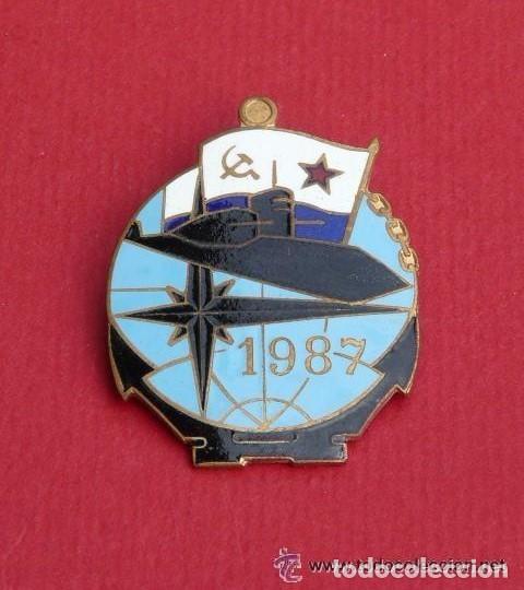 Militaria: EMBLEMA SUBMARINOS UNI&Oacute;N SOVI&Eacute;TICA URSS 1987 - RUSIA
