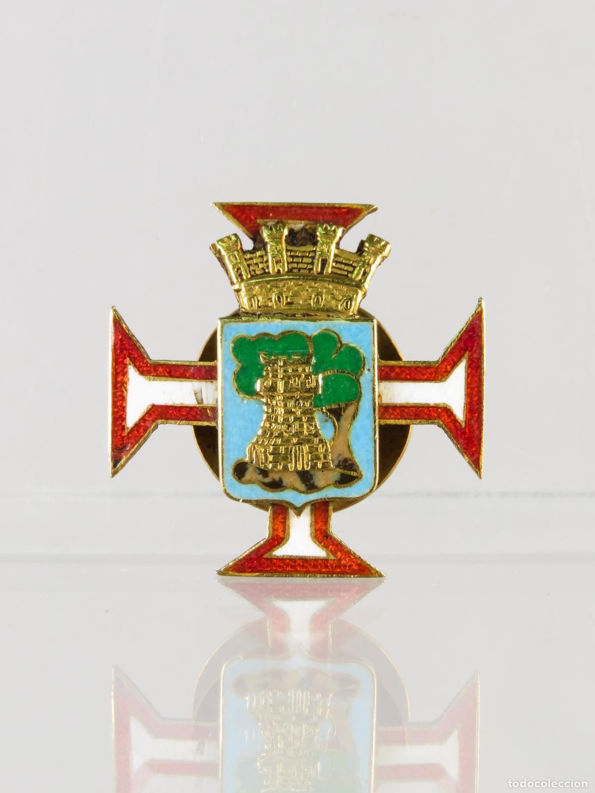 Militaria: Pin solapa Cruz Orden Cristo Portugal escudo corona Segunda Rep&uacute;blica Homenaje Comisi&oacute;n Org 1933