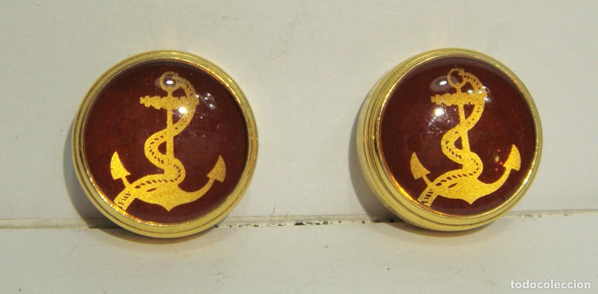 Militaria: Gemelos de Marina Mercante &middot; &Oslash; 15 mm &middot; ca. 1960&ndash;1980