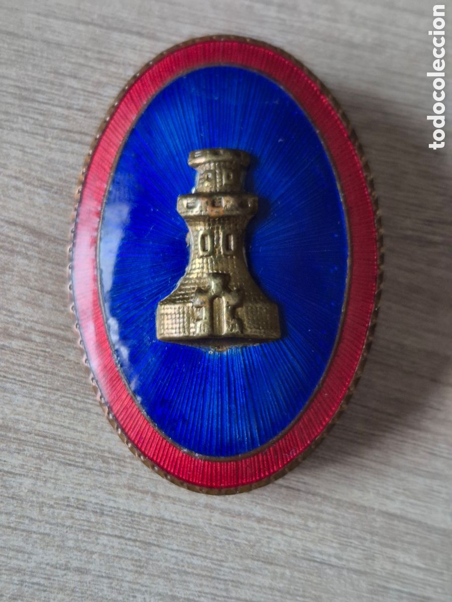 Militaria: INSIGNIA ACADEMIA MILITAR INGENIEROS POLIT&Eacute;CNICO de ARMAMENTO y CONSTRUCCION - 5 x 3,5 cm. - Leer .