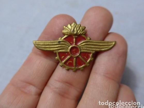 Militaria: ANTIGUO EMBLEMA DEL CUERPO DE TREN DE LA REPUBLICA GUERRA CIVIL ORIGINAL 4,2 CM