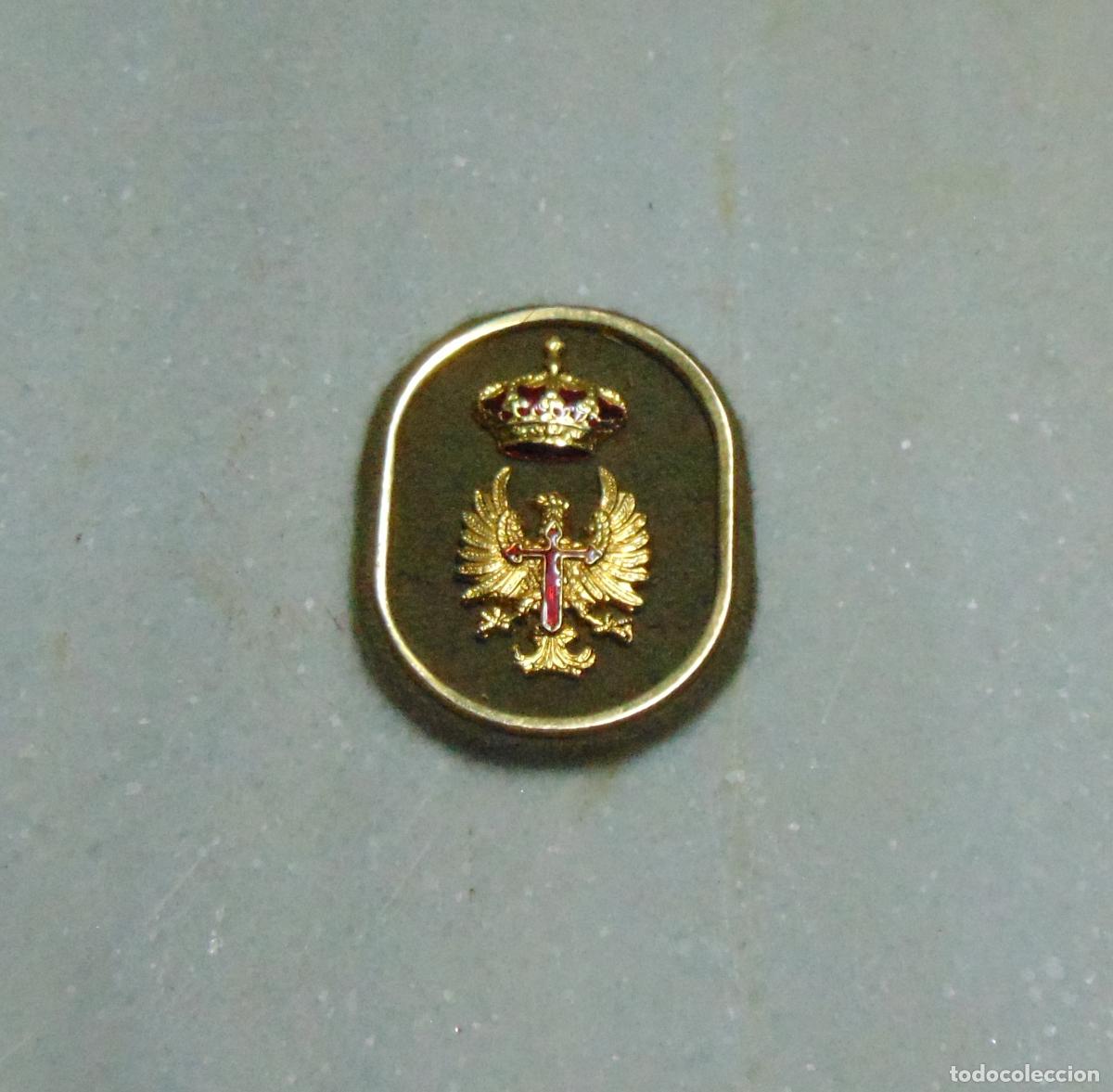 Militaria: GALLETA O EMBLEMA METALICO PARA BOINA EJERCITO DE TIERRA ESPA&Ntilde;OL, 6,4x5,1CM