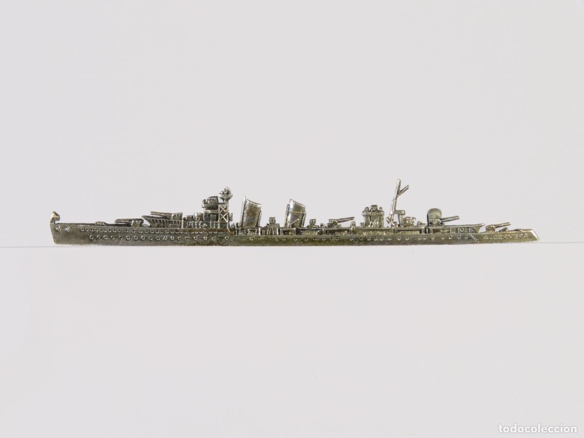 Militaria: Pin alfiler Crucero ligero Almirante Cervera Alejandro Quinto 4 Palma plata primera mitad S XX