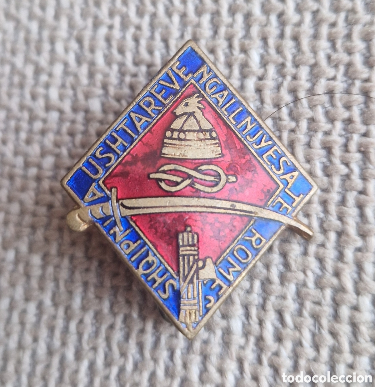 Militaria: Insignia Alfiler Medalla Albania Balilla Fascista Guerra Italia Fascismo Mussolini Littorio CTV