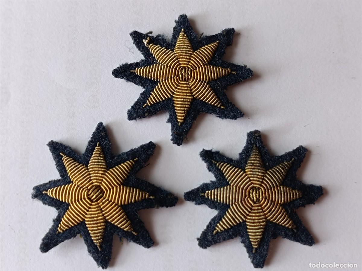 Militaria: TRES ESTRELLAS BORDADAS GRAN TAMA&Ntilde;O 4 cms. EMPLEO DE CORONEL EJ&Eacute;RCITO ESPA&Ntilde;OL