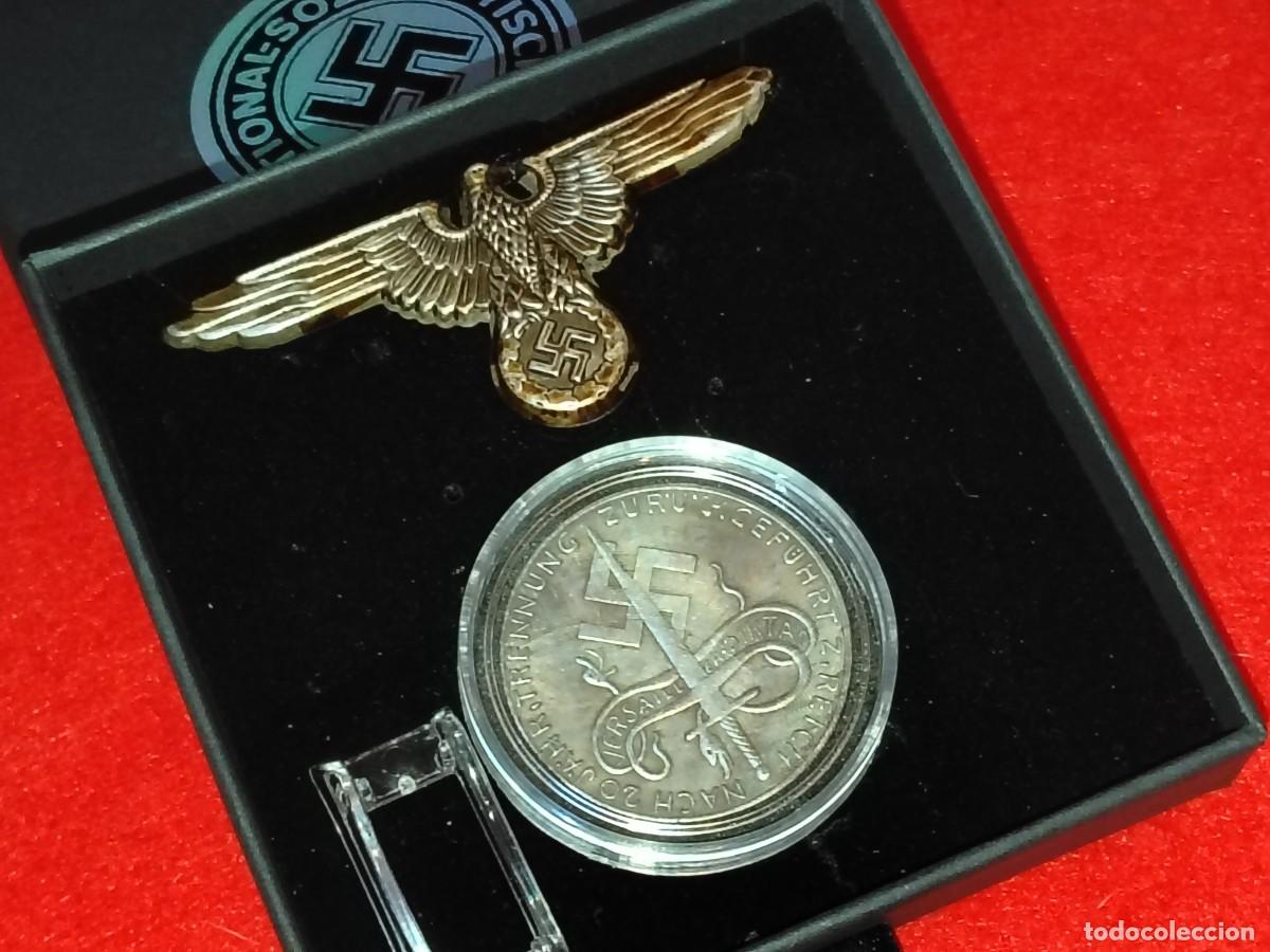 Militaria: COLECCI&Oacute;N DE MEDALLA EPOCA NAZI WWII + ANTIGUA INSIGNIA DE SOMBRERO &Aacute;GUILA ALEMANA