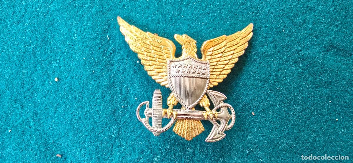 Militaria: INSIGNIA DE GORRA DE OFICIALES DE LA GUARDIA COSTERA DE LOS EE.UU. (USCG)