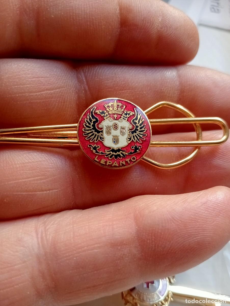 Militaria: PISACORBATAS DESTRUCTOR LEPANTO ARMADA ESPA&Ntilde;OLA MARINA ALFILER CORBATA INSIGNIA ESMALTADA