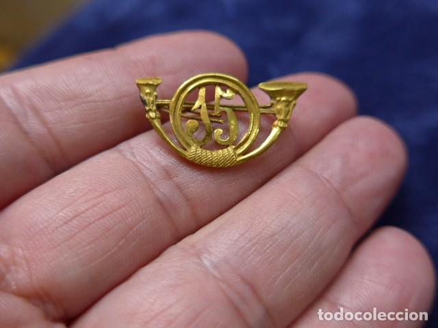 Militaria: ANTIGUO EMBLEMA DE CUELLO CAZADORES 15 EPOCA ALFONSO XII - XIII - GUERRA DE CUBA - FILIPINAS