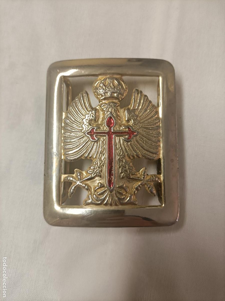 Militaria: Hebilla cinturon ce&ntilde;idor guardia civil
