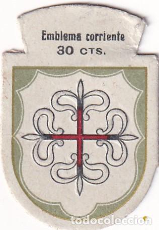 Militaria: Auxilio Social. Emblema Corriente. Orden de Montesa. 30 Cts. Serie O. N&ordm;1