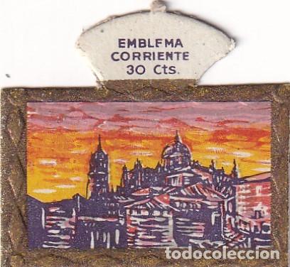 Militaria: ANTIGUO EMBLEMA AUXILIO SOCIAL - SALAMANCA - SERIE M - N&ordm; 9 - A&Ntilde;OS 40 30 CTS FALANGE TRASERA
