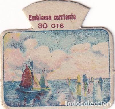 Militaria: Emblema auxilio social, CORRIENTE 30 CTS, serie M, N&ordm; 4, GALICIA.