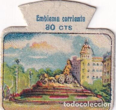 Militaria: EMBLEMA DE CARTON FALANGE, SERIE M-N&ordm; 3, MADRID, AUXILIO SOCIAL
