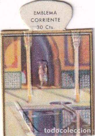 Militaria: Emblema auxilio social, CORRIENTE 30 CTS, serie M, N&ordm; 1, LA ALHAMBRA.