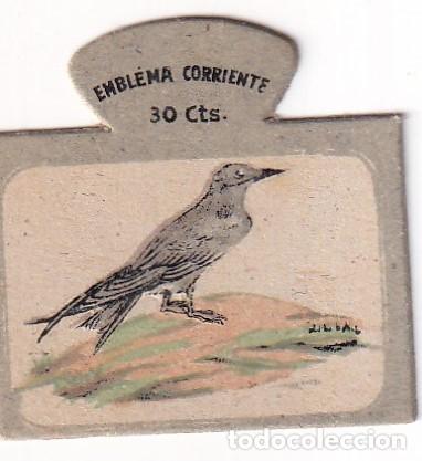 Militaria: Emblema auxilio social, CORRIENTE 30 CTS, serie P, N&ordm; 1, STERUA NIGRA