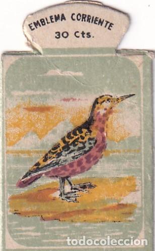 Militaria: EMBLEMA CORRIENTE AUXILIO SOCIAL 30 CTS. SERIE P N&deg; 5 PHALAROPUS PLATYRHINCHUS