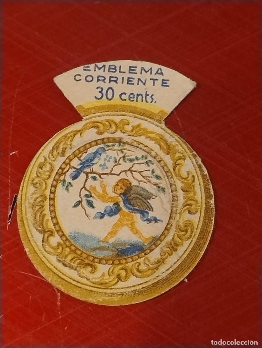 Militaria: EMBLEMA AUXILIO SOCIAL - SERIE J N&ordm; 6 - F&Aacute;BRICA DE LA GRANJA - CORRIENTE 30 CTS -