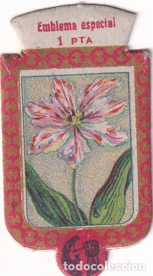 Militaria: Emblema auxilio social, especial 1 pts, serie L, N&ordm; 5, LIRIO COMUN O CARDENO