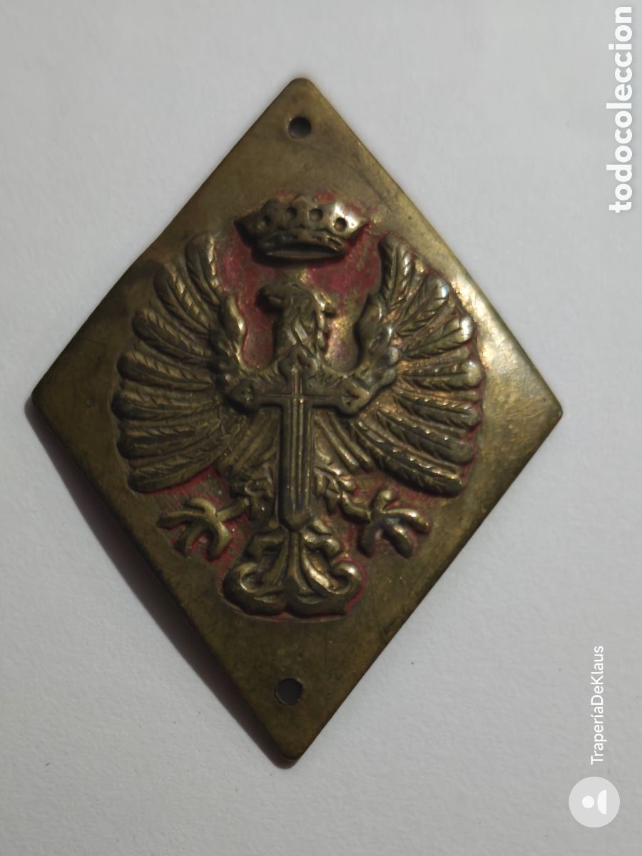 Militaria: Rombos / &Aacute;guila de lat&oacute;n Emblemas de cuello/solapa del Ej&eacute;rcito de Tierra - car122