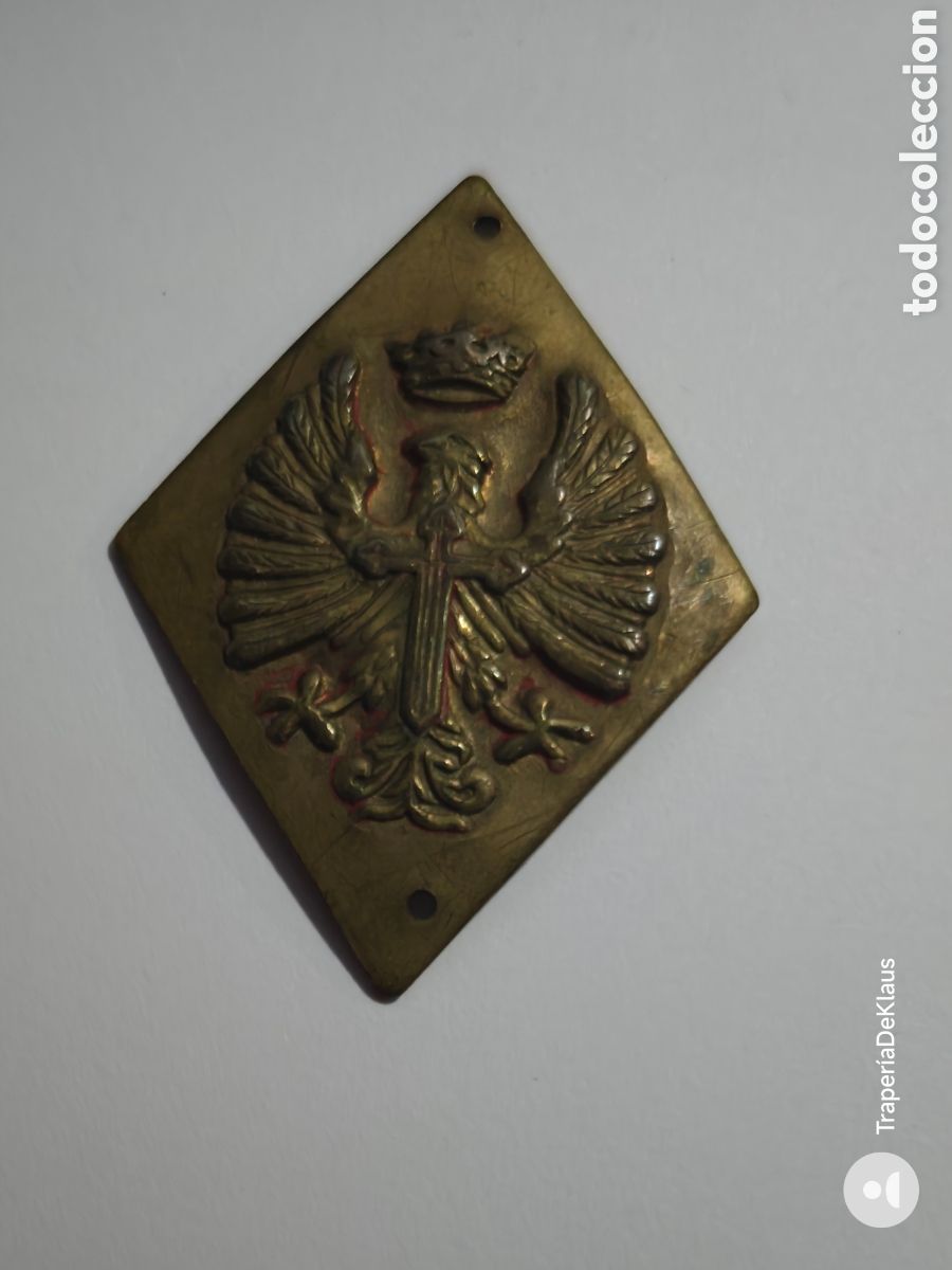 Militaria: Rombos / &Aacute;guila de lat&oacute;n Emblemas de cuello/solapa del Ej&eacute;rcito de Tierra - car122