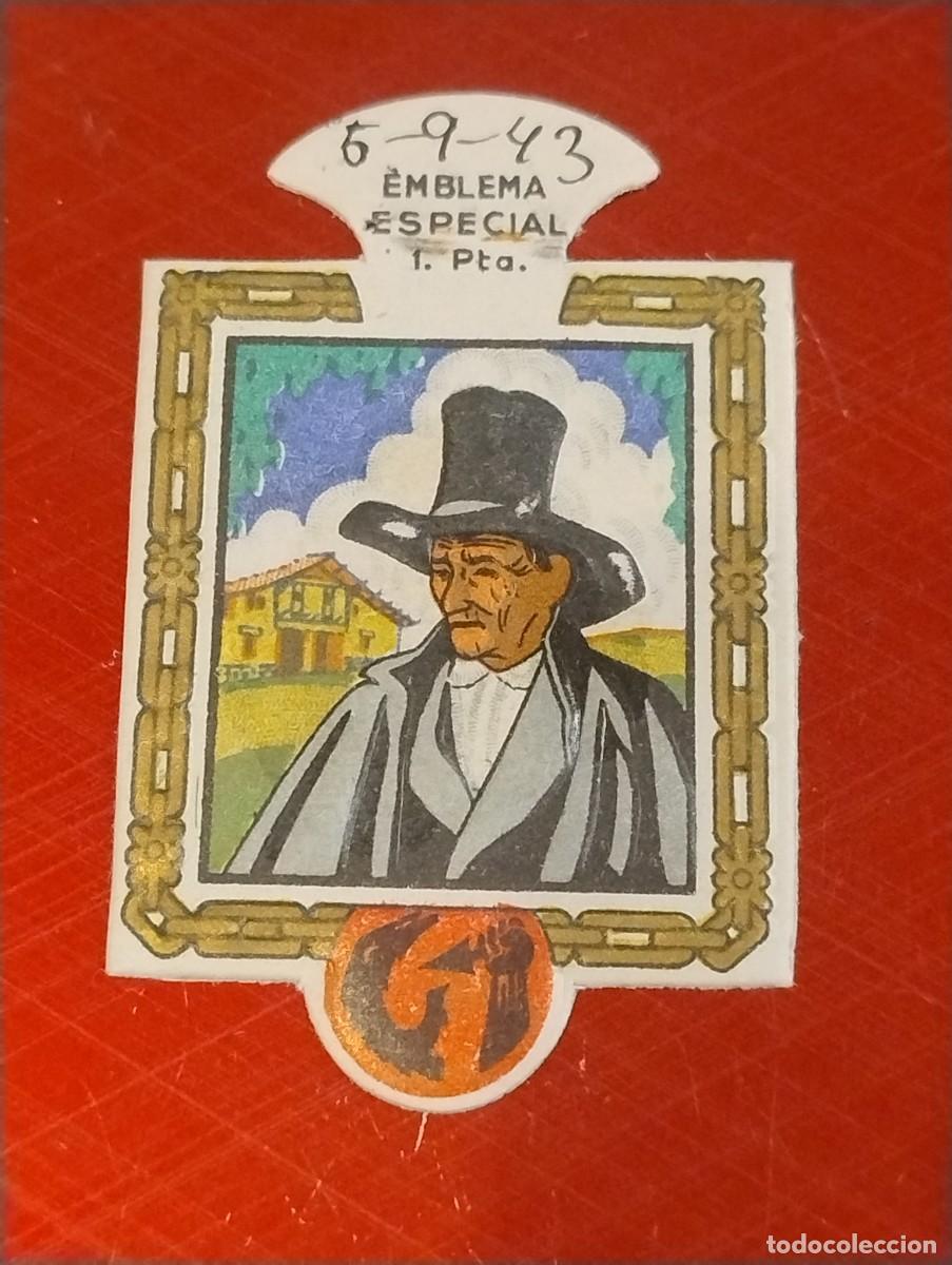 Militaria: Emblema auxilio social, especial 1 pts, serie H, N&ordm; 2, LINO DE DUELO.