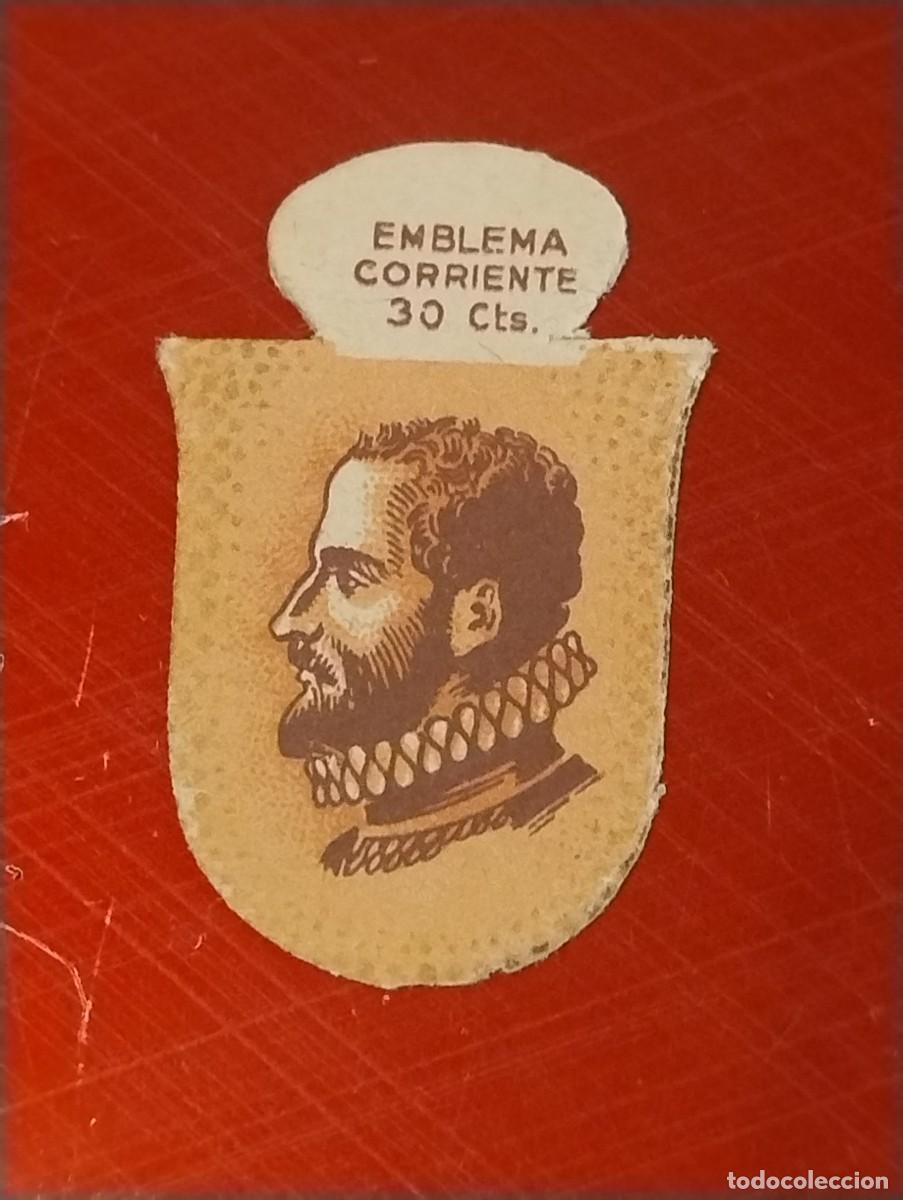 Militaria: EMBLEMA CORRIENTE AUXILIO SOCIAL 30 CTS. ALONSO DE ERCILLA SERIE G N&ordm; 23