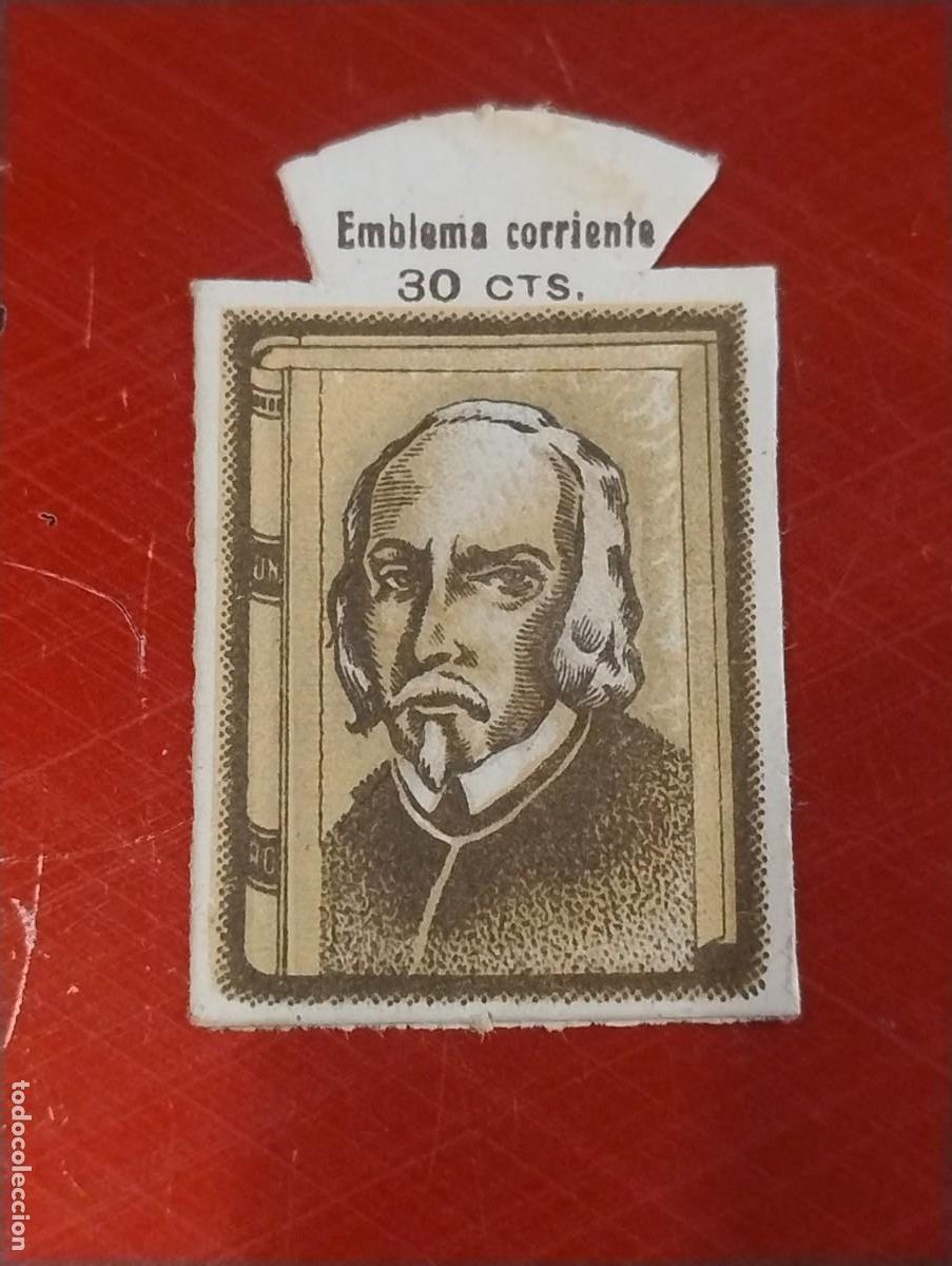 Militaria: Emblema Auxilio Social / Serie G n&ordm; 20 CALDER&Oacute;N DE LA BARCA / Insignia posguerra
