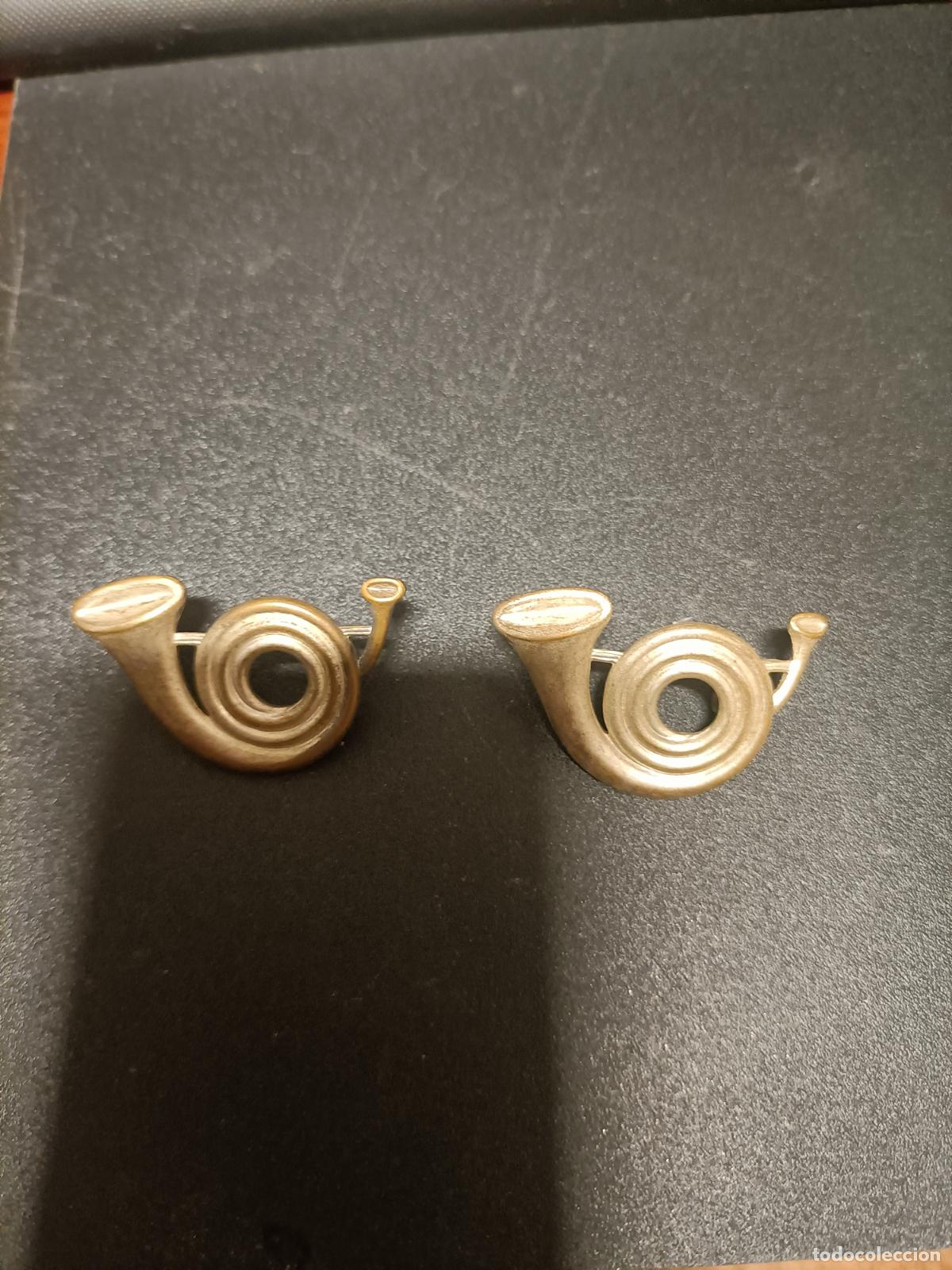 Militaria: PAREJA DE INSIGINAS DE CUELLO CUERPO DE CORREOS Y TELEGRAFOS