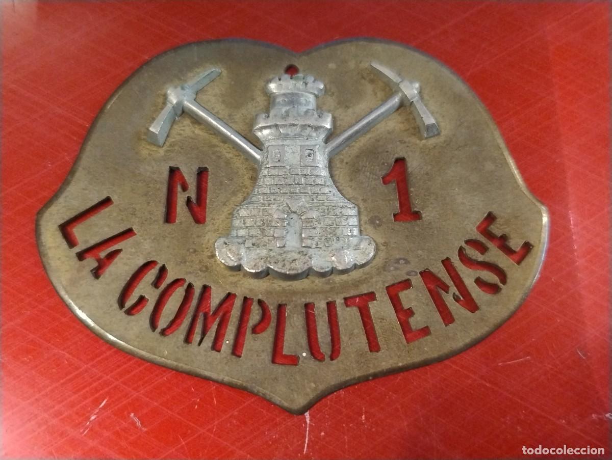 Militaria: Muy rara Insignia o similar ingeniero militar Complutense n&ordm; 1 Unos 8 x 6 cm