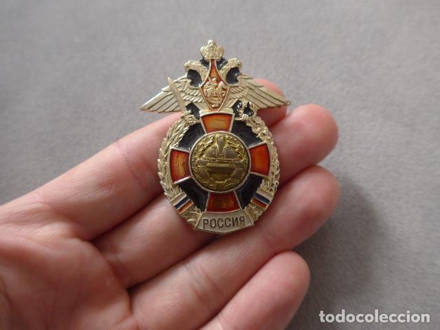 Militaria: Antigua insignia o emblema ruso de especialidad de tanquista, Rusia