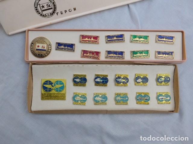 Militaria: 21 INSIGNIAS RUSAS EPOCA SOVIETICA AVIACION Y MARINA URSS