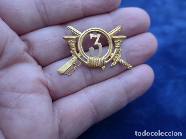 Militaria: ANTIGU0 EMBLEMA REGIMIENTO DE INFANTERIA 3 EPOCA ALFONSO XIII