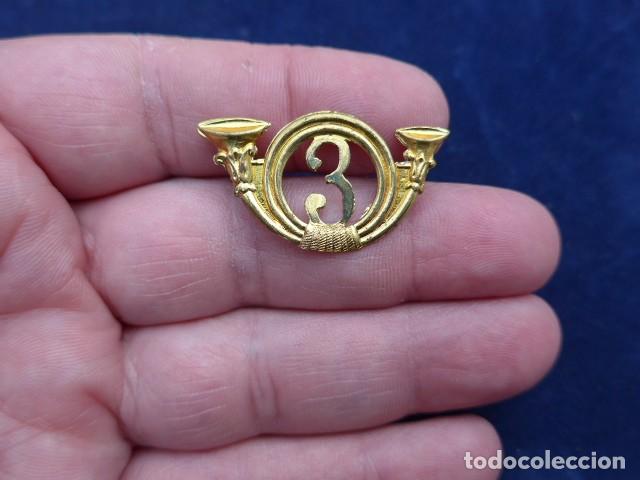 Militaria: ANTIGUO EMBLEMA DE CUELLO CAZADORES 3 EPOCA ALFONSO XII - XIII - GUERRA DE CUBA - FILIPINAS