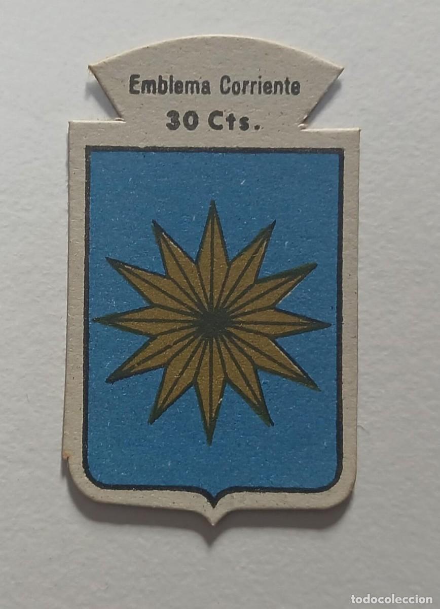Militaria: Emblema auxilio social, CORRIENTE 30 CTS, serie B, N&ordm; 231, ELNA.