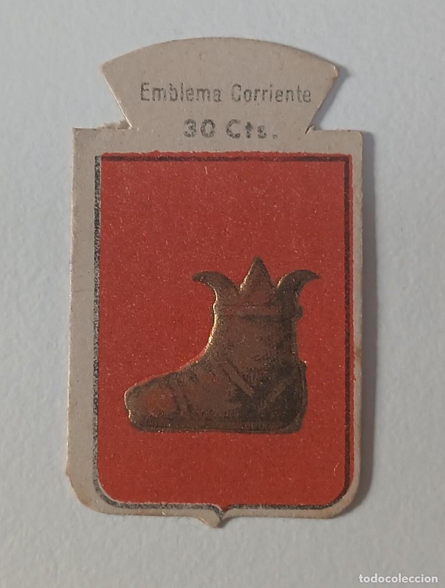 Militaria: Emblema auxilio social, CORRIENTE 30 CTS, serie B, N&ordm; 50, ABARCA.