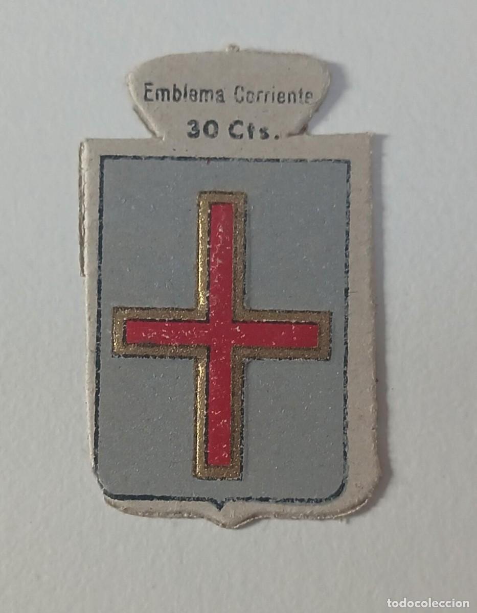 Militaria: Emblema auxilio social, CORRIENTE 30 CTS, serie B, N&ordm; 39, CONDADO DE TOLOSA.