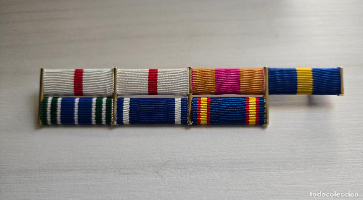 Militaria: PASADOR DE 7 CONDECORACIONES