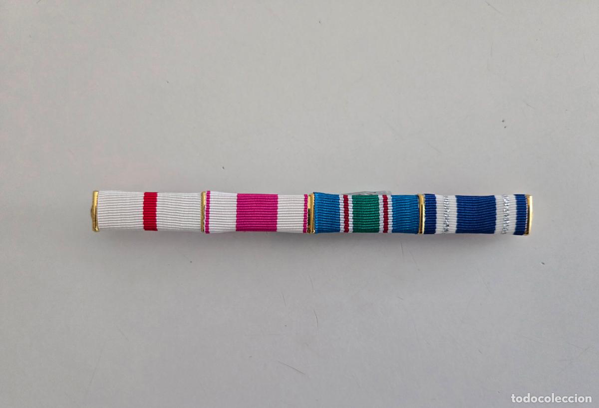 Militaria: PASADOR DE 4 CONDECORACIONES