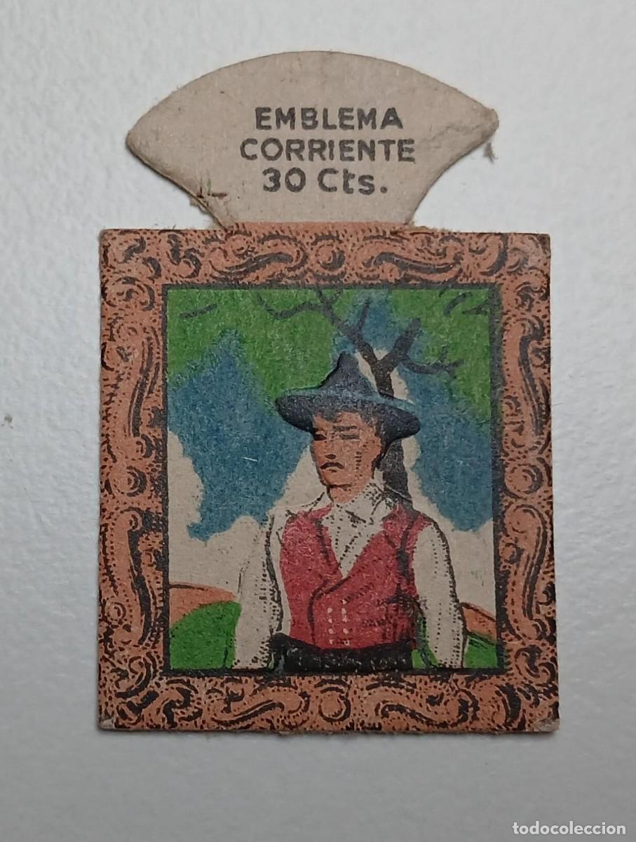 Militaria: Emblema auxilio social, CORRIENTE 30 CTS, serie H, N&ordm; 6, HUERTANO DE MURCIA.