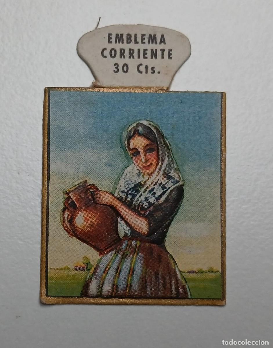 Militaria: Emblema auxilio social, CORRIENTE 30 CTS, serie H, N&ordm; 8, PAYESA MALLORCA.
